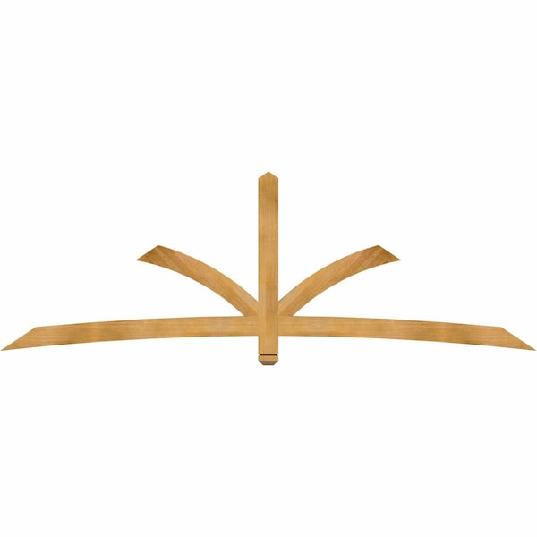 Ekena Millwork Davenport Rough Sawn Timber Gable Bracket, Western Red Cedar, 108"W x 36"H x 2"D x 4"F, 8/12 Pitch GBW108X36X0204DAV00RWR - main